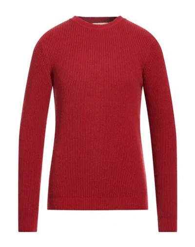 Wool & Co Man Sweater Rust Size L Merino Wool In Red