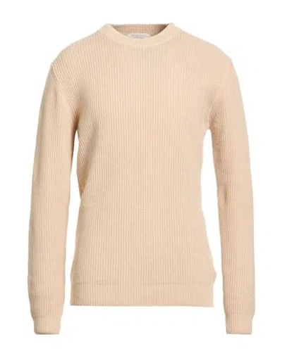 Wool & Co Man Sweater Sand Size Xxl Merino Wool In Neutral