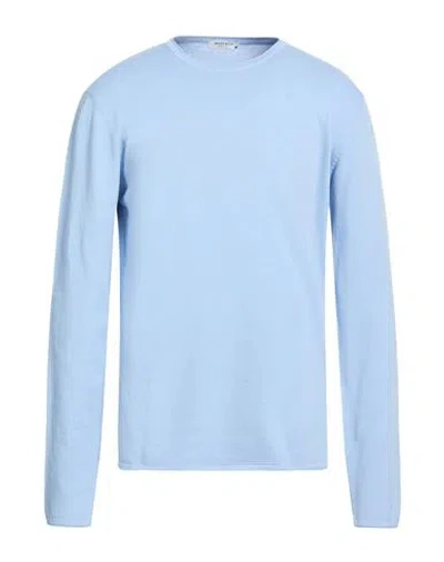 Wool & Co Man Sweater Sky Blue Size L Cotton