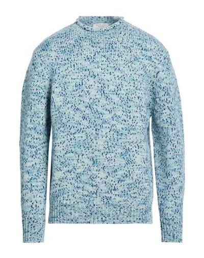 Wool & Co Man Sweater Sky Blue Size L Merino Wool