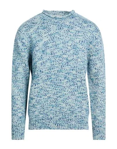 Wool & Co Man Sweater Sky Blue Size L Merino Wool