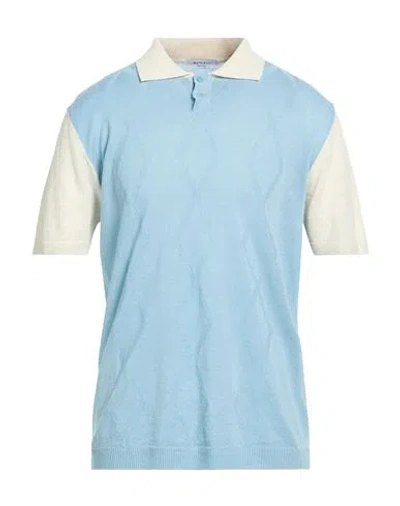 Wool & Co Man Sweater Sky Blue Size Xxl Linen, Cotton