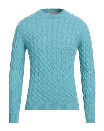 Wool & Co Man Sweater Sky Blue Size L Wool, Polyamide
