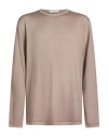 Wool & Co Man Sweater Taupe Size Xxl Merino Wool In Gray