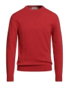 Wool & Co Man Sweater Tomato Red Size L Wool, Polyamide