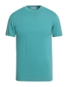 Wool & Co Man Sweater Turquoise Size M Cotton In Blue