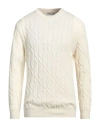 Wool & Co Man Sweater White Size Xxl Wool, Polyamide