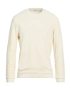Wool & Co Man Sweatshirt Cream Size Xxl Cotton In Neutral