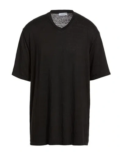 Wool & Co Man T-shirt Black Size 3xl Linen, Elastane