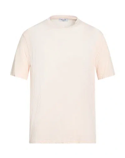 Wool & Co Man T-shirt Blush Size M Linen, Elastane In Pink