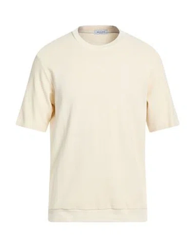 Wool & Co Man T-shirt Cream Size Xl Cotton In Neutral