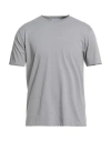 Wool & Co Man T-shirt Grey Size Xl Cotton, Elastane In Gray