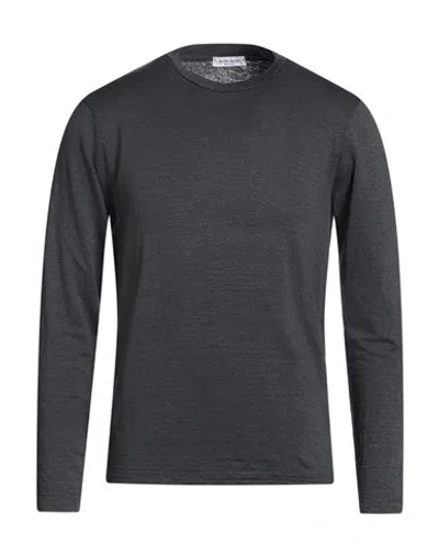 Wool & Co Man T-shirt Grey Size Xxl Linen, Elastane In Black