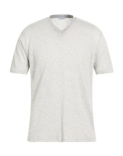 Wool & Co Man T-shirt Light Grey Size L Linen, Cotton In Multi