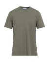Wool & Co Man T-shirt Military Green Size Xl Cotton, Elastane In Green