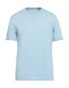 Wool & Co Man T-shirt Sky Blue Size Xxl Cotton, Elastane