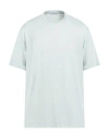 Wool & Co Man T-shirt Sky Blue Size Xxl Linen, Elastane In White