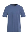 Wool & Co Man T-shirt Slate Blue Size Xl Cotton, Elastane