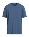 Wool & Co Man T-shirt Slate Blue Size Xxl Cotton, Elastane