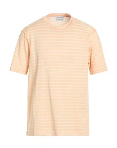 Wool & Co Man T-shirt Apricot Size L Cotton In Orange