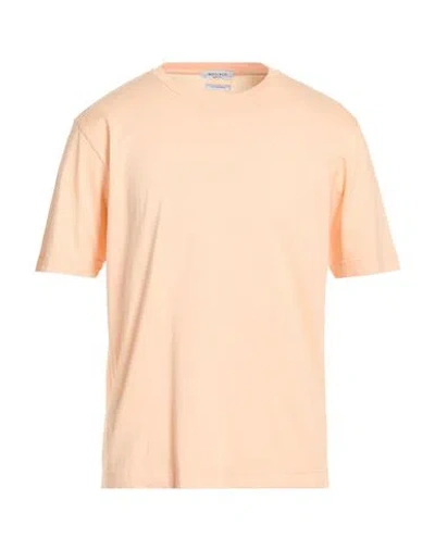 Wool & Co Man T-shirt Mandarin Size L Cotton In Orange