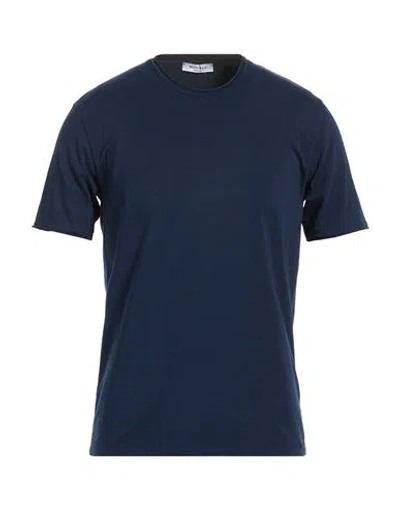 Wool & Co Man T-shirt Navy Size S Cotton, Elastane In Blue