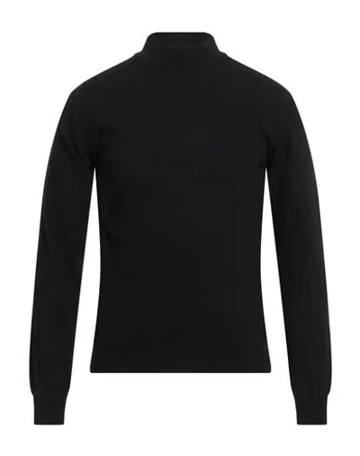 Wool & Co Man Turtleneck Black Size M Merino Wool, Cashmere