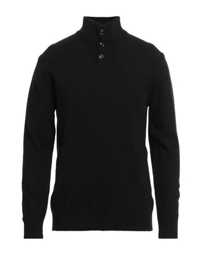 Wool & Co Man Turtleneck Black Size Xxl Wool, Polyamide