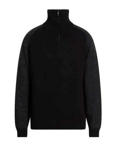 Wool & Co Man Turtleneck Black Size Xxl Wool, Polyamide