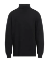 Wool & Co Man Turtleneck Black Size Xxl Wool, Polyamide