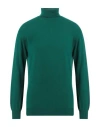 Wool & Co Man Turtleneck Emerald Green Size L Merino Wool, Viscose, Polyamide, Cashmere In Green