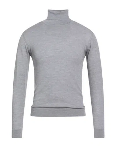 Wool & Co Man Turtleneck Grey Size S Merino Wool In Gray