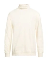Wool & Co Man Turtleneck Ivory Size Xxl Wool, Polyamide In Neutral