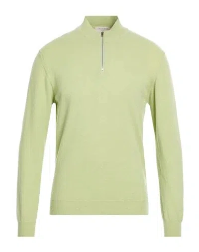 Wool & Co Man Turtleneck Light Green Size L Merino Wool, Cashmere
