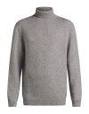Wool & Co Man Turtleneck Light Grey Size Xxl Wool, Polyamide In Gray