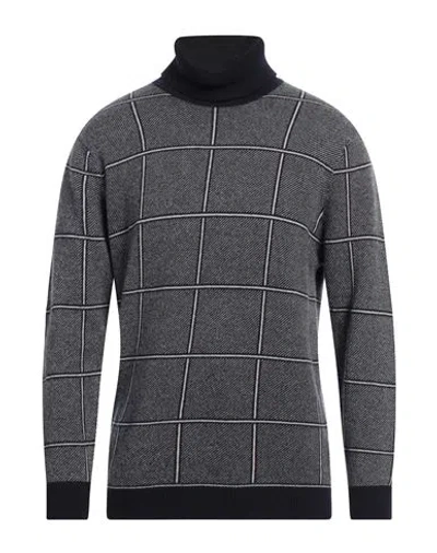 Wool & Co Man Turtleneck Midnight Blue Size L Merino Wool, Polyamide