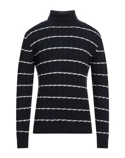 Wool & Co Man Turtleneck Midnight Blue Size L Wool, Polyamide