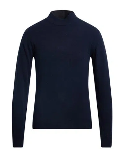 Wool & Co Man Turtleneck Midnight Blue Size S Merino Wool, Cashmere