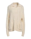 Wool & Co Woman Cardigan Ivory Size 1 Merino Wool, Acrylic