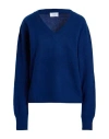 Wool & Co Woman Sweater Blue Size 4 Merino Wool