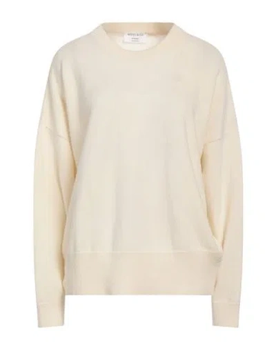 Wool & Co Woman Sweater Cream Size 2 Merino Wool, Cashmere In White