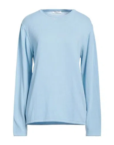 Wool & Co Woman Sweater Light Blue Size M Cotton