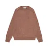 Wool-co Men's Sweater Wool & Co Paricollo M/sella In Brown