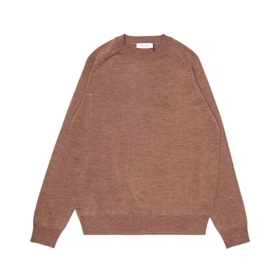 Wool-co Men's Sweater Wool & Co Paricollo M/sella In Brown
