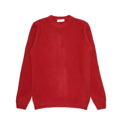 Wool-co Men's Sweater Wool & Co Parodicollo Mag In Red