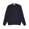Wool-co T-shirt Girocollo Trecce In Blue