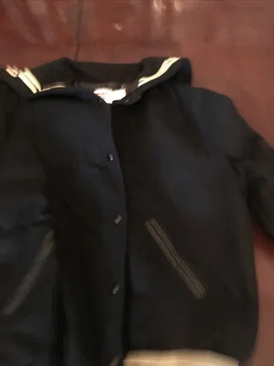 Pre-owned Wool Varsity Black  Jacket