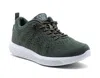 Woolloomooloo Men's Belmont Sneaker In Green Merino Wool In Multi