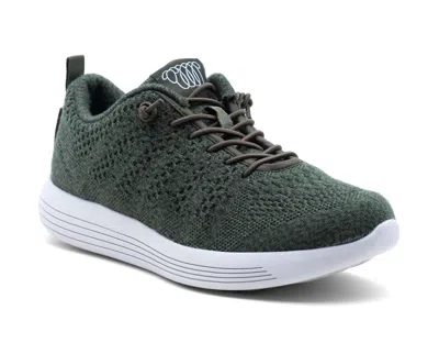 Woolloomooloo Men's Belmont Sneaker In Green Merino Wool In Multi