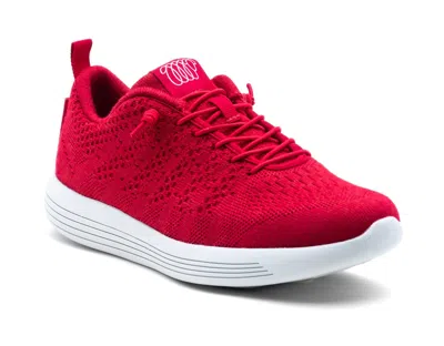 Woolloomooloo Men's Belmont Sneaker In Red Merino Wool In Multi